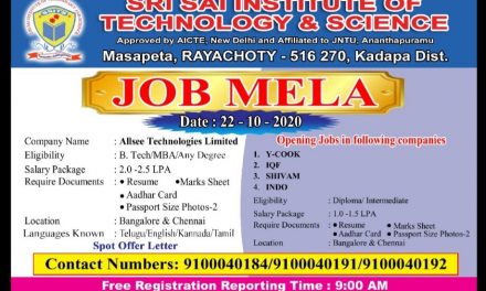 SSITS organised open Jobmela in the campus