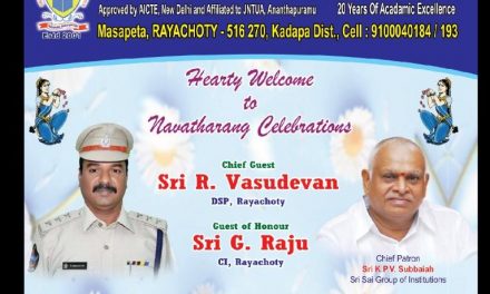 Navatharang celebrations at SSITS