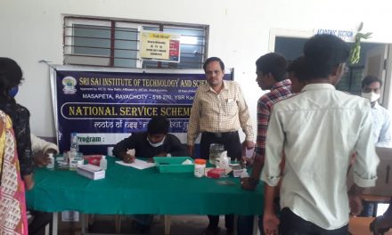 Blood group testing program is organized by NSS unit @SSITS